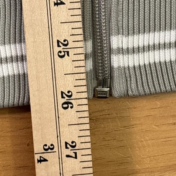 Vintage Y2K Nike Gray Full Zip Track Jacket Size Large L Striped Windbreaker - Picture 7 of 14